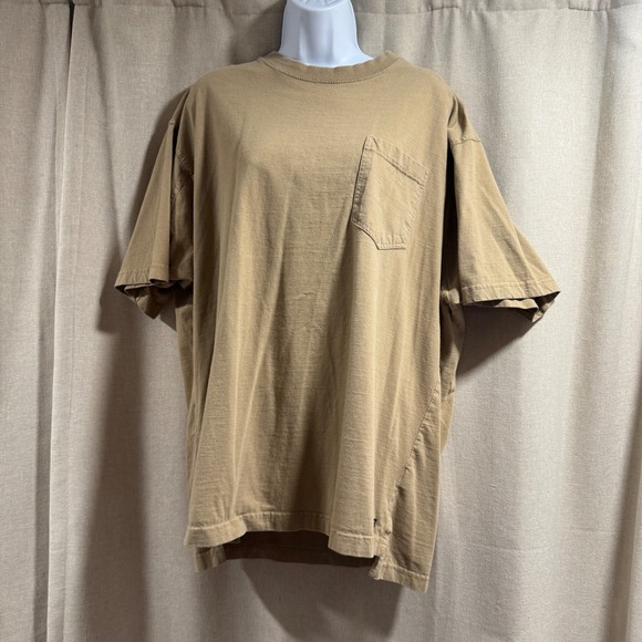Smith's Workwear Men's XL Khaki Brown Cotton Pocket T-Shirt Basic - Picture 1 of 6